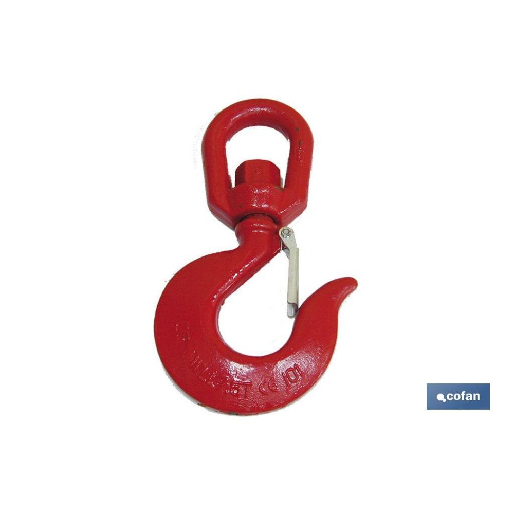 GANCHO GIRAT. C/SEGURO CARBONO C40 TN-7,5 (PACK: 1 UDS)