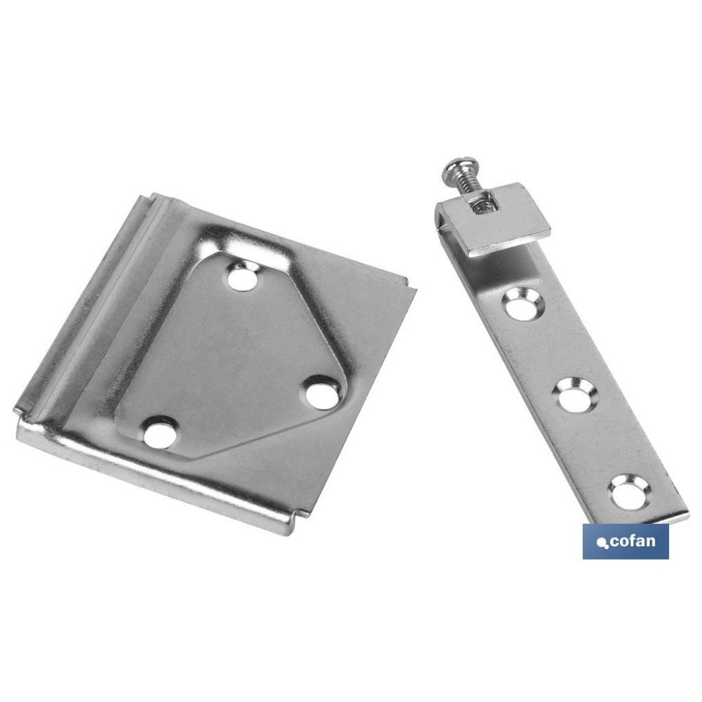 SET COLGADOR DE ARMARIO ZINCADO 53 MM (PACK: 50 UDS)