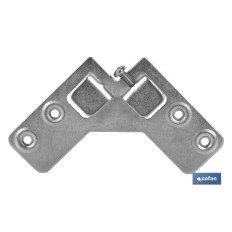 COLGADOR ESCUADRA DOBLE ZINCADO 59X59 MM (PACK: 40 UDS)