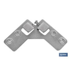COLGADOR ESCUADRA DOBLE ZINCADO 59X59 MM (PACK: 40 UDS)