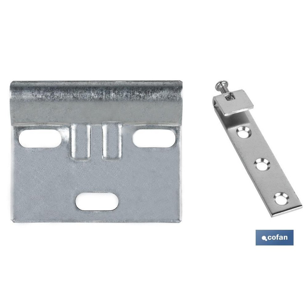 SET COLGADOR DE ARMARIO ZINCADO 60 MM (PACK: 40 UDS)