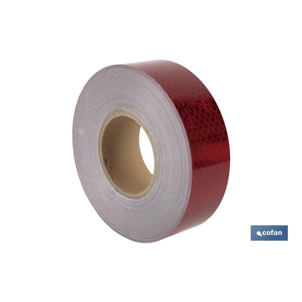 ROLLO RETROREFLECTANTE CONTINUO - 50M ROJO (PACK: 1 UDS)