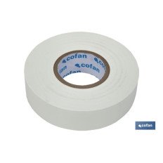 CINTA AISLANTE 180 Micras BLANCA 19mmX20 Metros venta unitaria (PACK: 1 UDS)