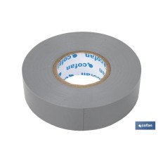 CINTA AISLANTE 180 Micras GRIS 19mmX20 Metros (PACK: 10 UDS)