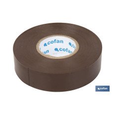 CINTA AISLANTE 180 Micras MARRON 19mmX20 Metros venta unitaria (PACK: 1 UDS)