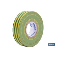 CINTA AISLANTE 180 Micras TOMA TIERRA 19mmX20 Metros (PACK: 10 UDS)