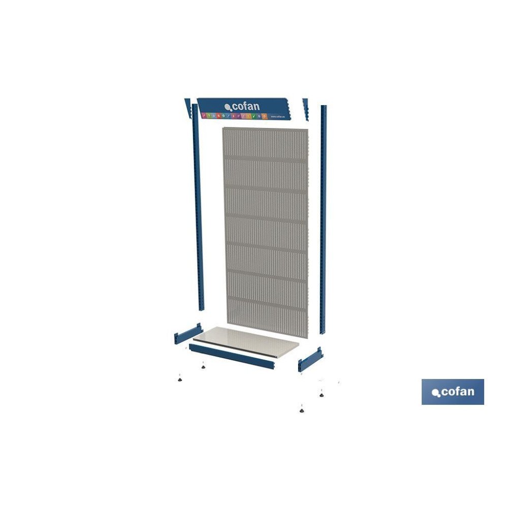 BANDEJA INFERIOR EXPOSITOR PERFORADO 1000X400mm (PACK: 1 UDS)
