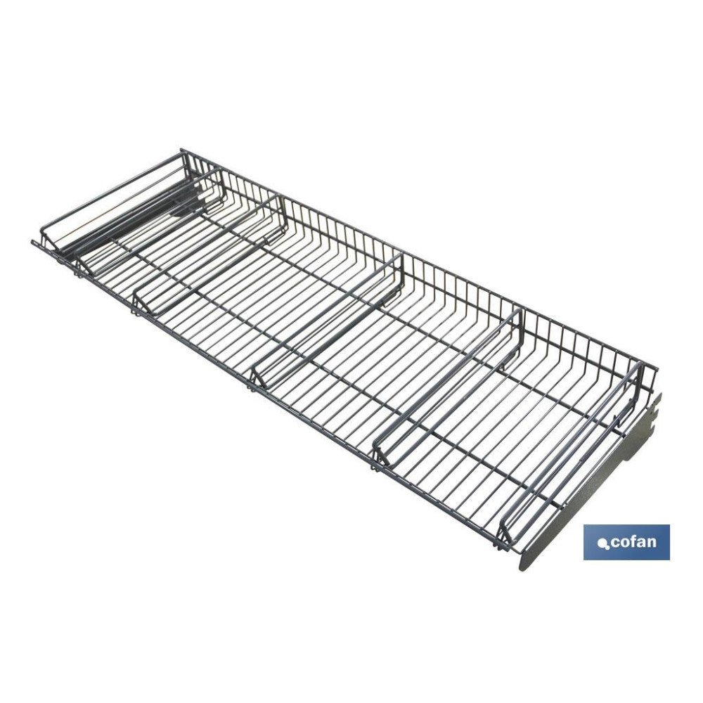 CESTA 5 HUECOS PARA EXPOSITORES 1000X400MM. (PACK: 1 UDS)