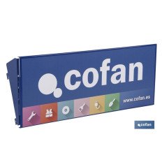 CARTELA CON LOGO COFAN 500X200MM EXP.PERFORADO (PACK: 1 UDS)