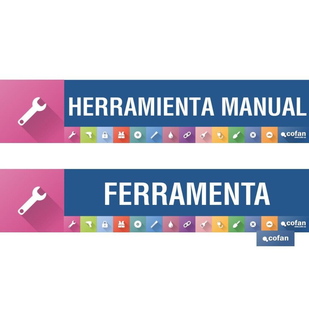 SEÑALETICA IMANTADA PARA EXPOSITOR 975 x 200 mm - HERRAMIENTA MANUAL (PACK: 1 UDS)