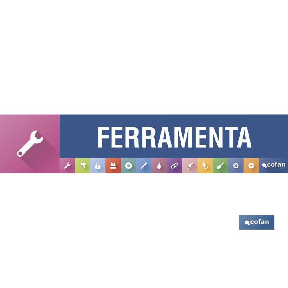 SEÑALETICA IMANTADA PORTUGUES PARA EXPOSITOR 975 X 200 MM - FERRAMENTA (PACK: 1 UDS)