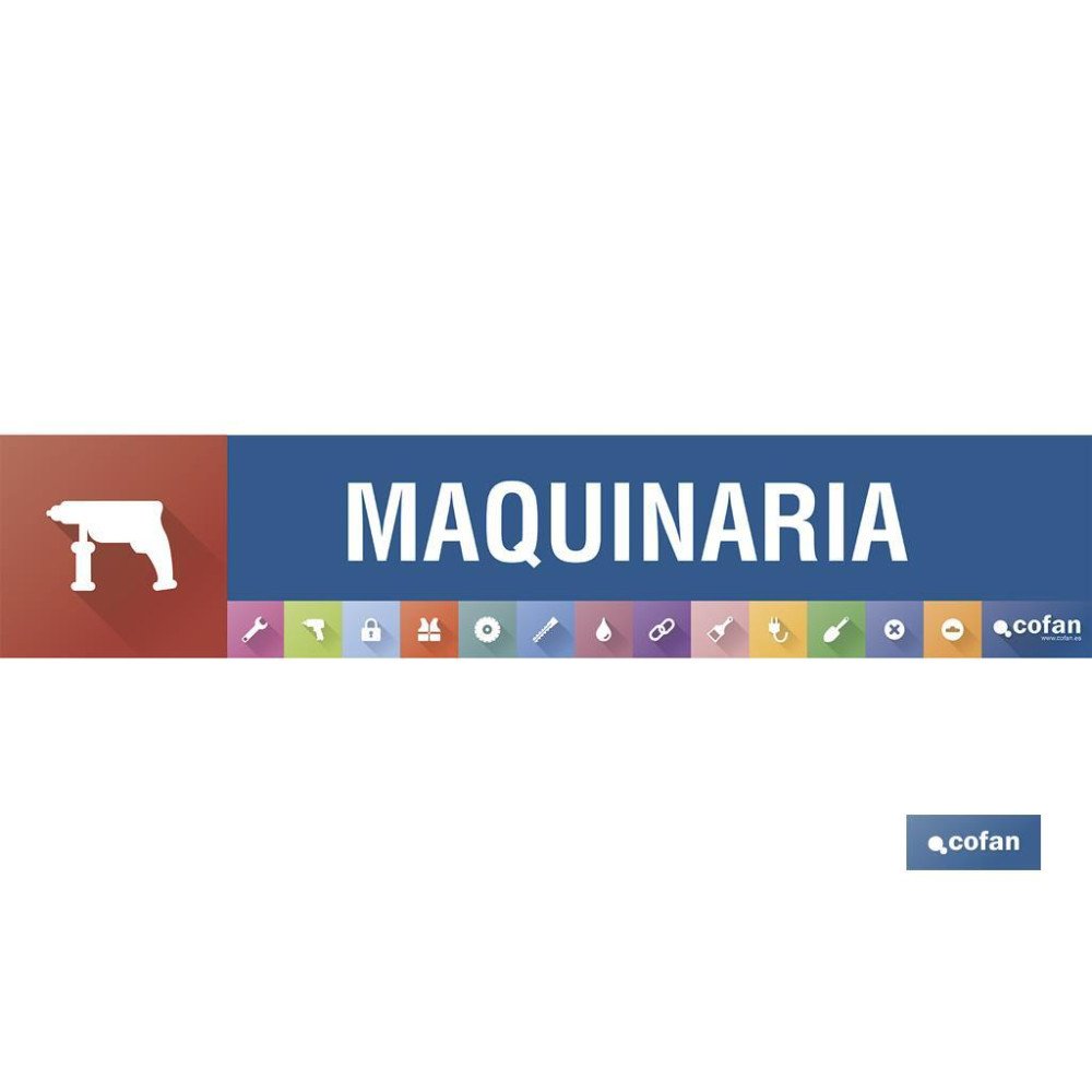 SEÑALETICA IMANTADA PARA EXPOSITOR 975 x 200 mm - MAQUINARIA (PACK: 1 UDS)