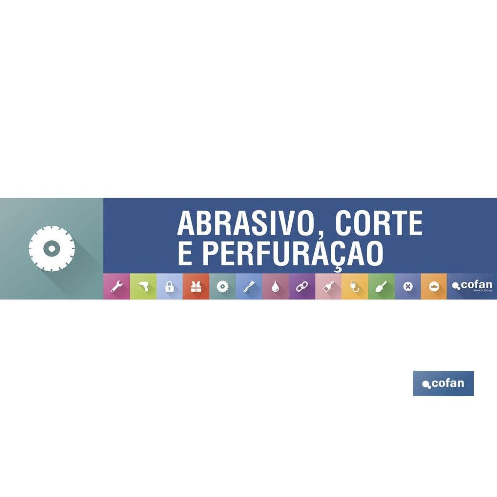 SEÑALETICA IMANTADA PORTUGUES PARA EXPOSITOR 975 X 200 MM - ABRASIVO, CORTE E PERFURAÇAO (PACK: 1 UDS)
