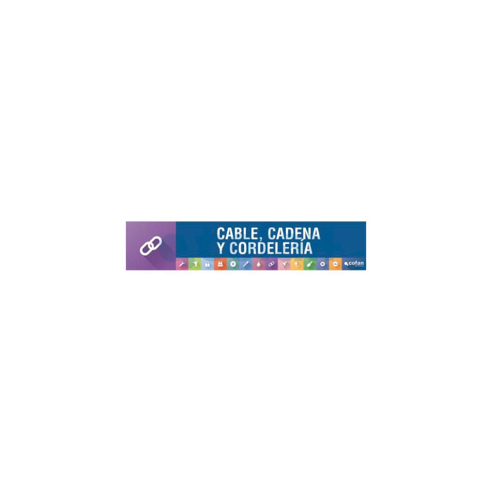 SEÑALETICA IMANTADA PARA EXPOSITOR 975 X 200 MM - CABLE, CADENA Y CORDELERIA (PACK: 1 UDS)