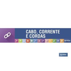SEÑALETICA IMANTADA PORTUGUES PARA EXPOSITOR 975 X 200 MM - CABO, CORRENTE E CORDAS (PACK: 1 UDS)