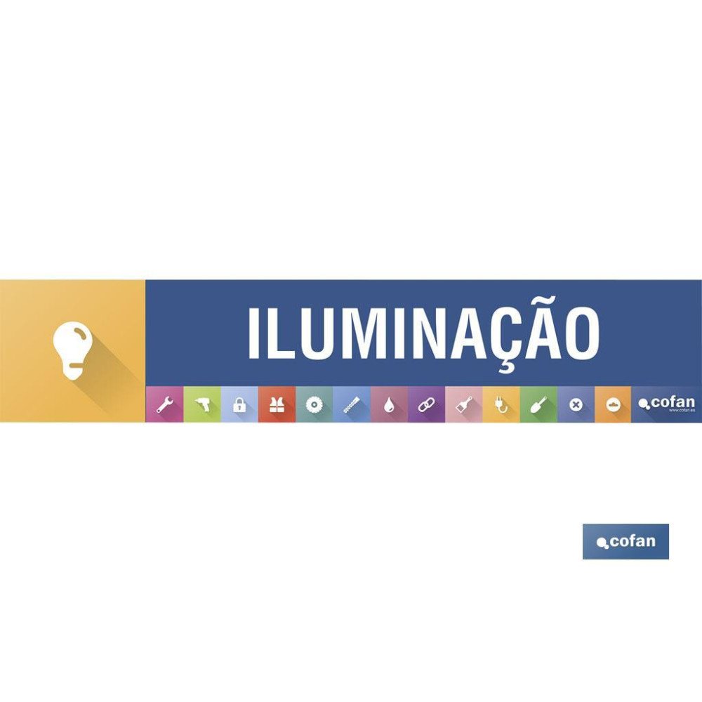 SEÑALETICA IMANTADA PORTUGUES PARA EXPOSITOR 975 X 200 MM - ILUMINAÇÃO (PACK: 1 UDS)