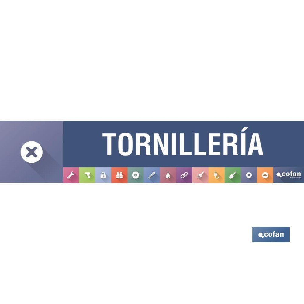 SEÑALETICA IMANTADA PARA EXPOSITOR 975 X 200 MM - TORNILLERIA (PACK: 1 UDS)