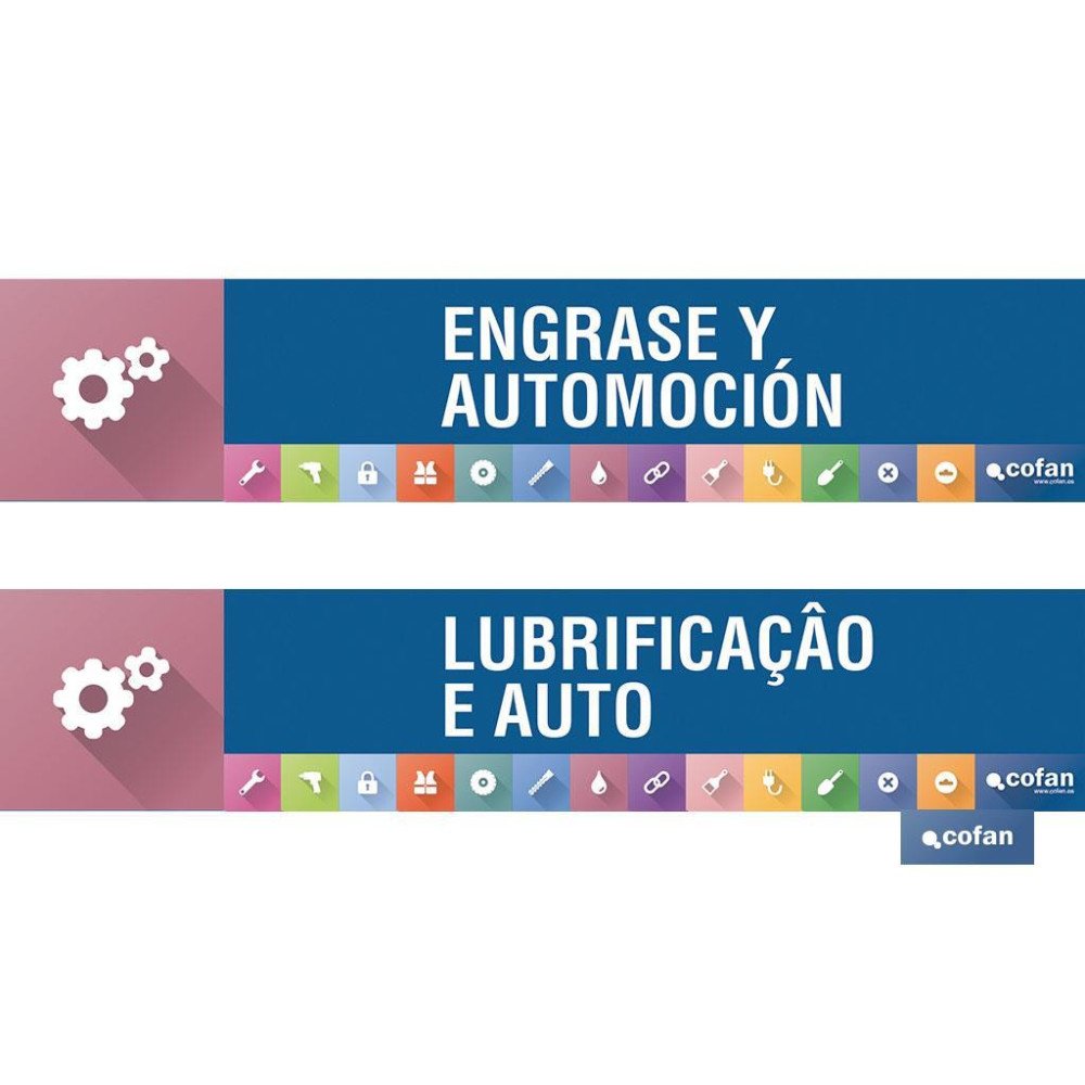SEÑALETICA IMANTADA PARA EXPOSITOR. 975 X 200 MM – ENGRASE Y AUTOMOCIÓN (PACK: 1 UDS)