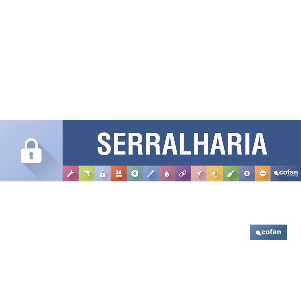 SEÑALETICA IMANTADA PORTUGUES PARA EXPOSITOR 975 X 200 MM - SERRALHARIA (PACK: 1 UDS)