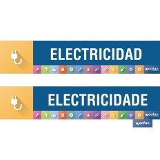SEÑALETICA IMANTADA PARA EXPOSITOR 975 X 200 MM - ELECTRICIDAD (PACK: 1 UDS)