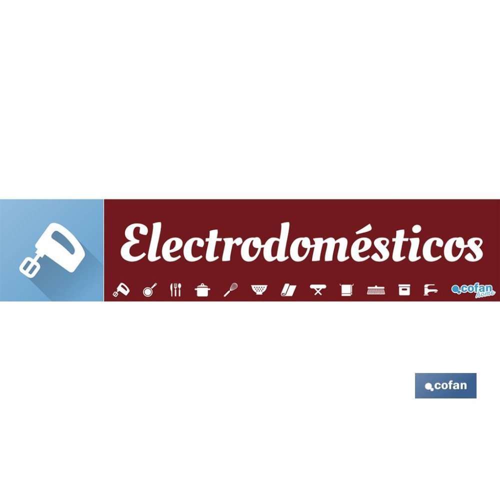 SEÑALETICA IMANTADA PARA EXPOSITOR 975 X 200 MM - ELECTRODOMÉSTICOS (PACK: 1 UDS)