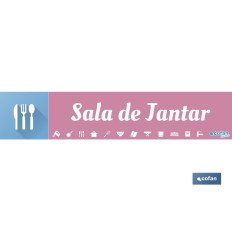 SEÑALETICA IMANTADA PORTUGUES PARA EXPOSITOR 975 X 200 MM - SALA DE JANTAR (PACK: 1 UDS)