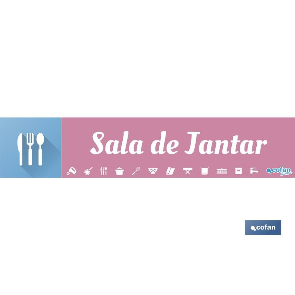 SEÑALETICA IMANTADA PORTUGUES PARA EXPOSITOR 975 X 200 MM - SALA DE JANTAR (PACK: 1 UDS)