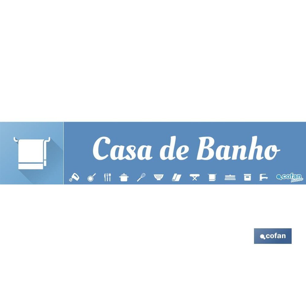 SEÑALETICA IMANTADA PORTUGUES PARA EXPOSITOR 975 X 200 MM - CASA DE BANHO (PACK: 1 UDS)