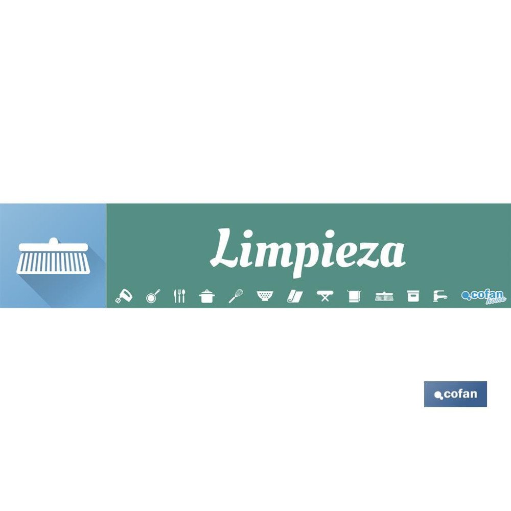 SEÑALETICA IMANTADA PARA EXPOSITOR 975 X 200 MM - LIMPIEZA (PACK: 1 UDS)