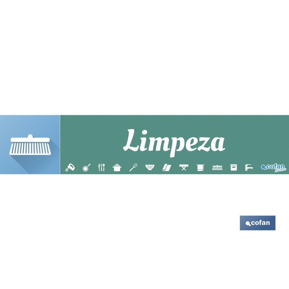 SEÑALETICA IMANTADA PORTUGUES PARA EXPOSITOR 975 X 200 MM - LIMPEZA (PACK: 1 UDS)