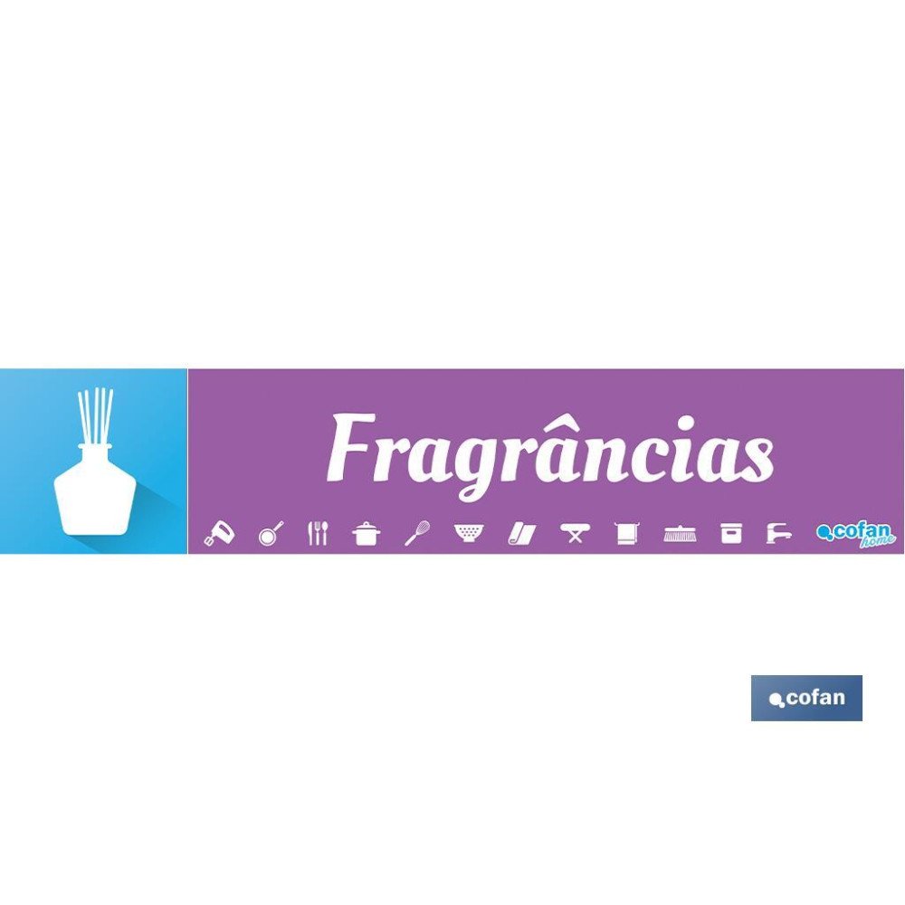 SEÑALETICA IMANTADA PARA EXPOSITOR 975 X 200 MM - FRAGRANCIAS (PACK: 1 UDS)
