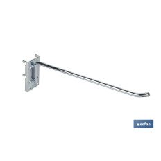 GANCHO CON PLACA DE ANCLAJE SIN ETIQUETERO 200 MM (PACK: 1 UDS)