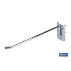 GANCHO CON PLACA DE ANCLAJE SIN ETIQUETERO 200 MM (PACK: 1 UDS)