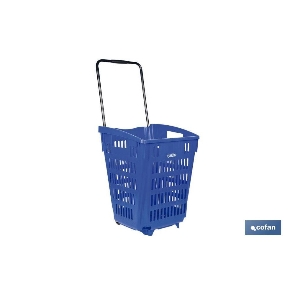 CESTA DE COMPRA CON RUEDAS Y ASA TELESCÓPICA 390X390X529 MM (PACK: 1 UDS)
