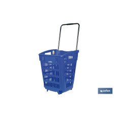 CESTA DE COMPRA CON RUEDAS Y ASA TELESCÓPICA 390X390X529 MM (PACK: 1 UDS)