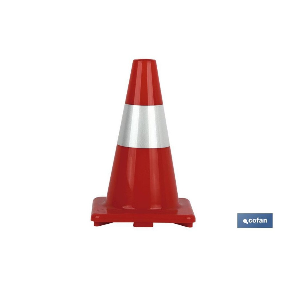 CONO ROJO Y BLANCO 30 CM (PACK: 1 UDS)