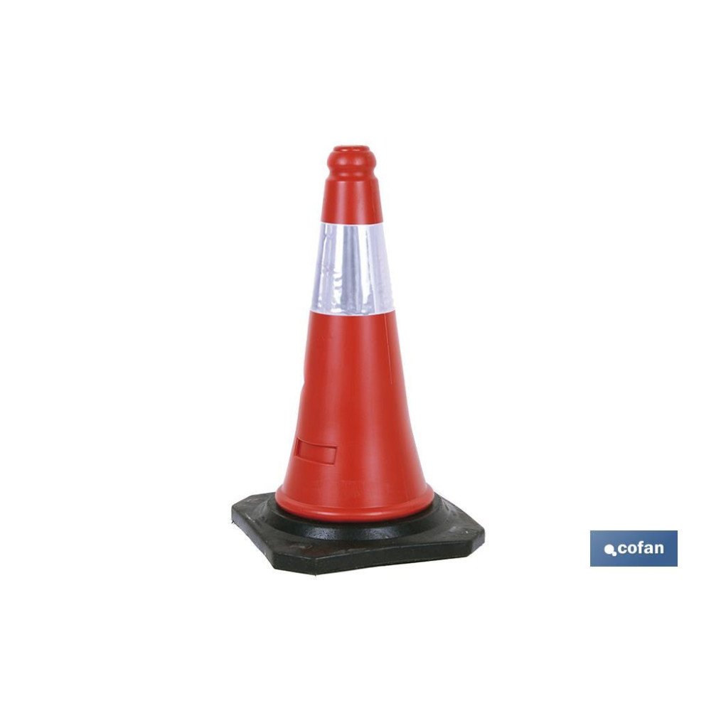 CONO POLIETILENO REFLECTANTE 50 CM 1,5 KG (PACK: 1 UDS)