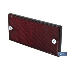 CATADIÓPTRICO RECTANGULAR ROJO 106 X 50 MM CON TORNILLOS (PACK: 1 UDS)