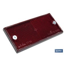 CATADIÓPTRICO RECTANGULAR ROJO 106 X 50 MM CON TORNILLOS (PACK: 1 UDS)