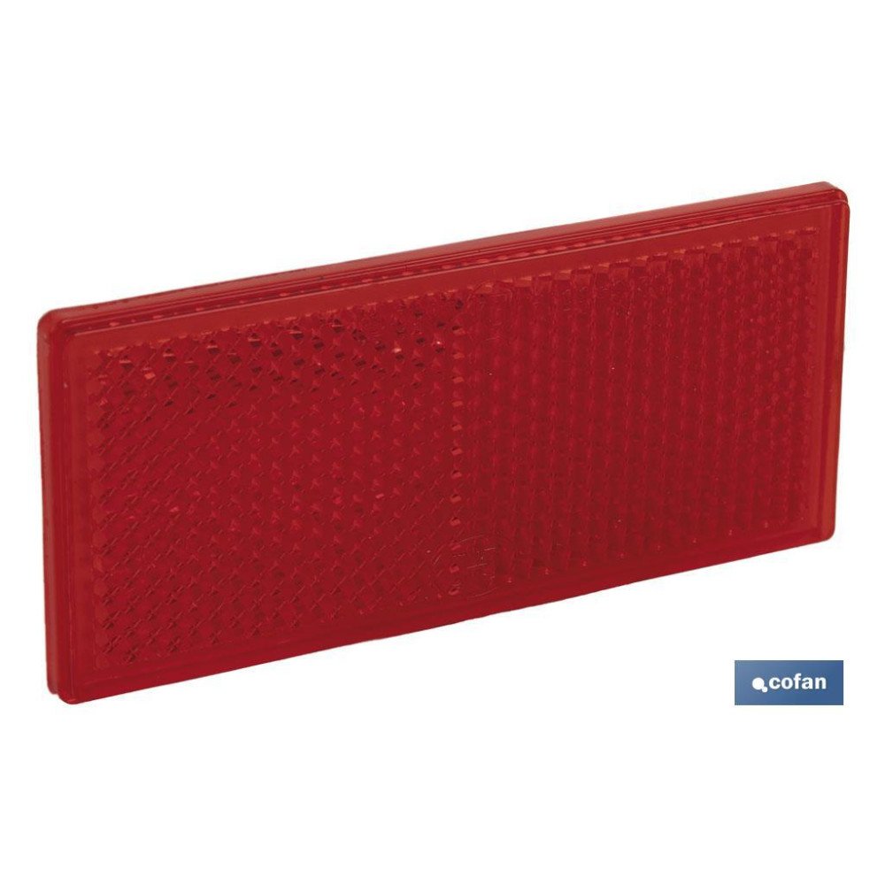 CATADIÓPTRICO RECTANGULAR ROJO 79 X 35 MM ADHESIVO (PACK: 1 UDS)