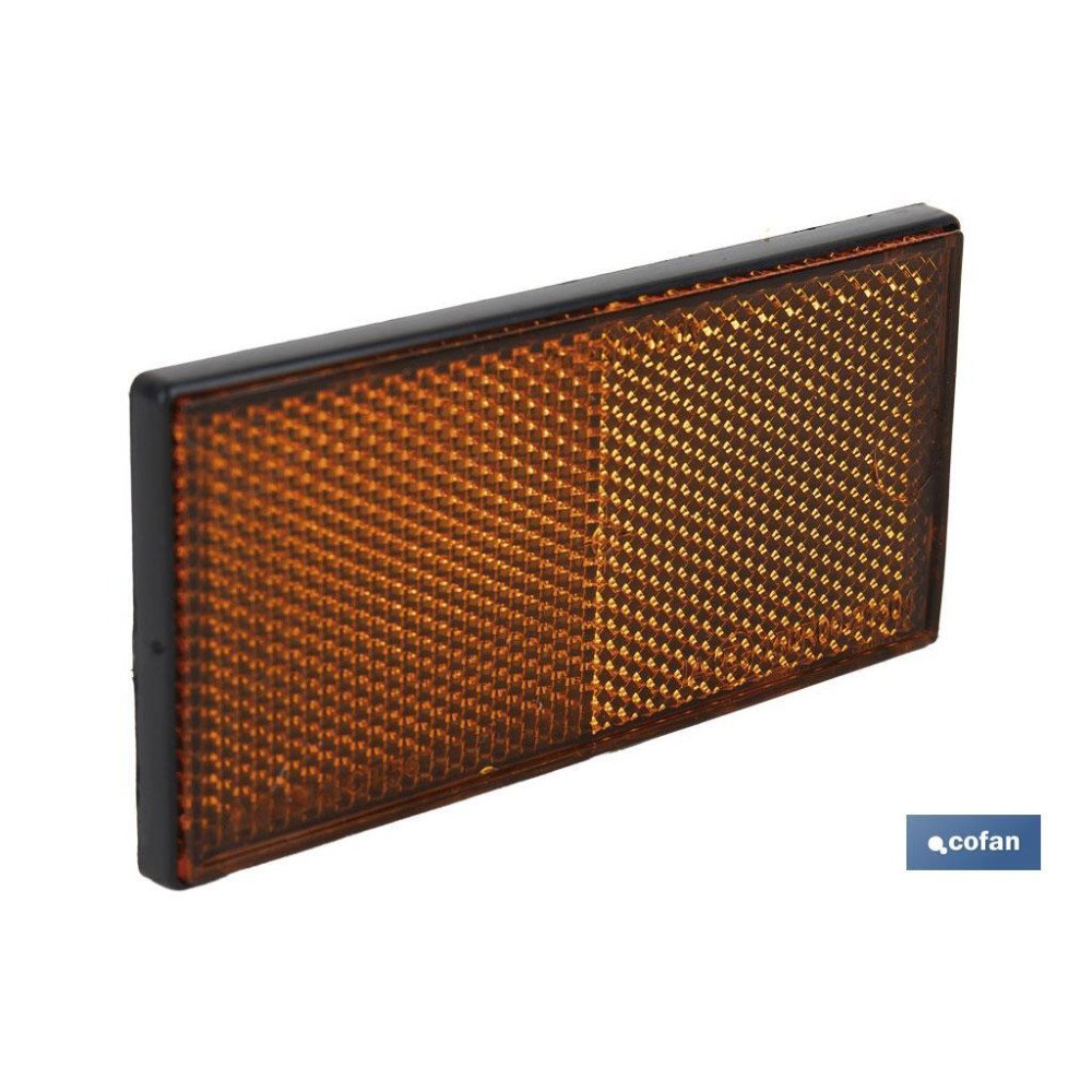 CATADIÓPTRICO RECTANGULAR ÁMBAR 106 X 50 MM ADHESIVO (PACK: 1 UDS)