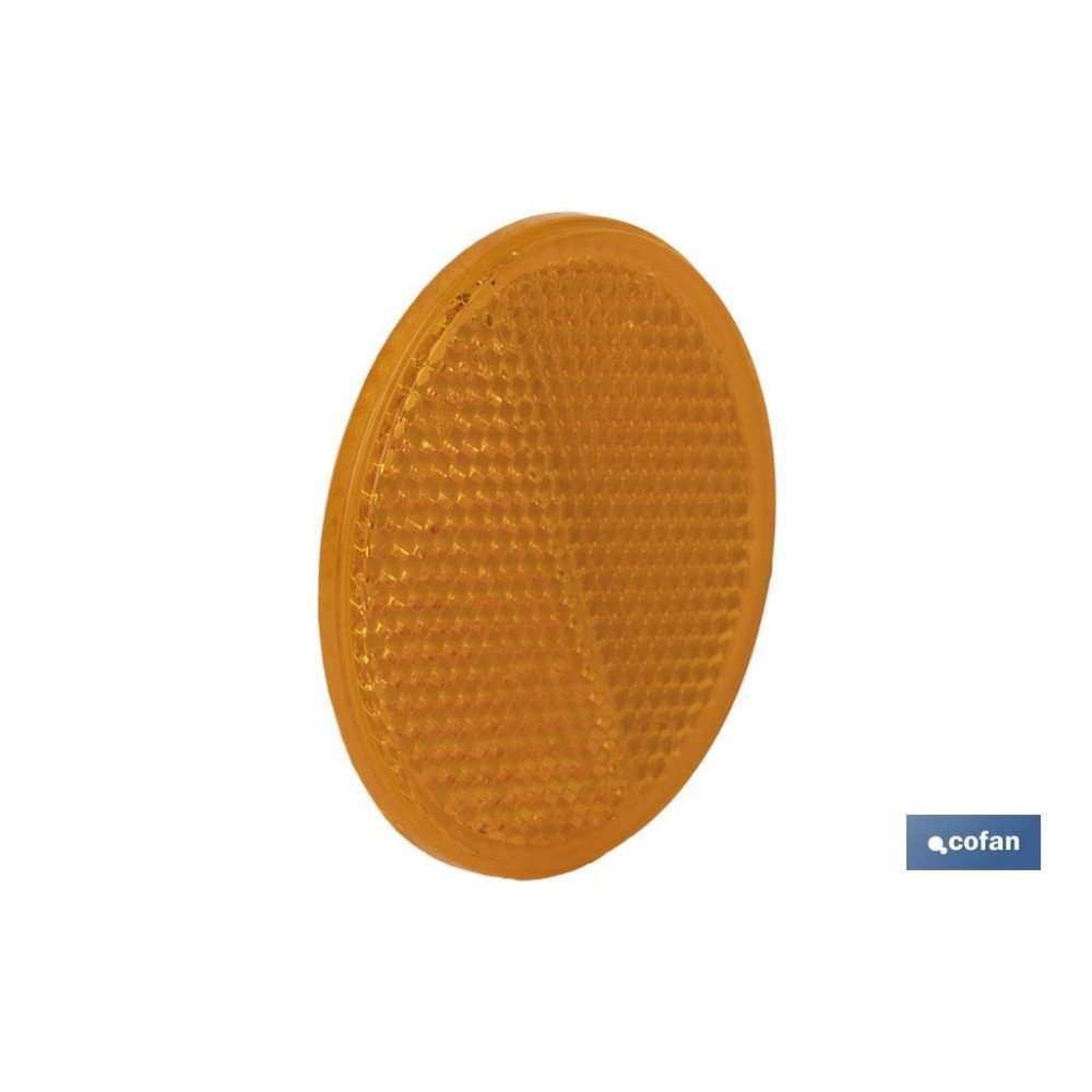 CATADIÓPTRICO REDONDO ÁMBAR Ø 55 MM ADHESIVO (PACK: 1 UDS)