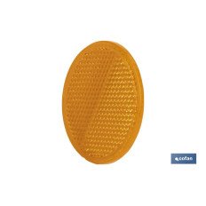 CATADIÓPTRICO REDONDO ÁMBAR Ø 55 MM ADHESIVO (PACK: 1 UDS)