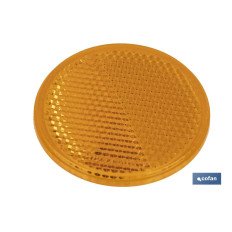 CATADIÓPTRICO REDONDO ÁMBAR Ø 55 MM ADHESIVO (PACK: 1 UDS)