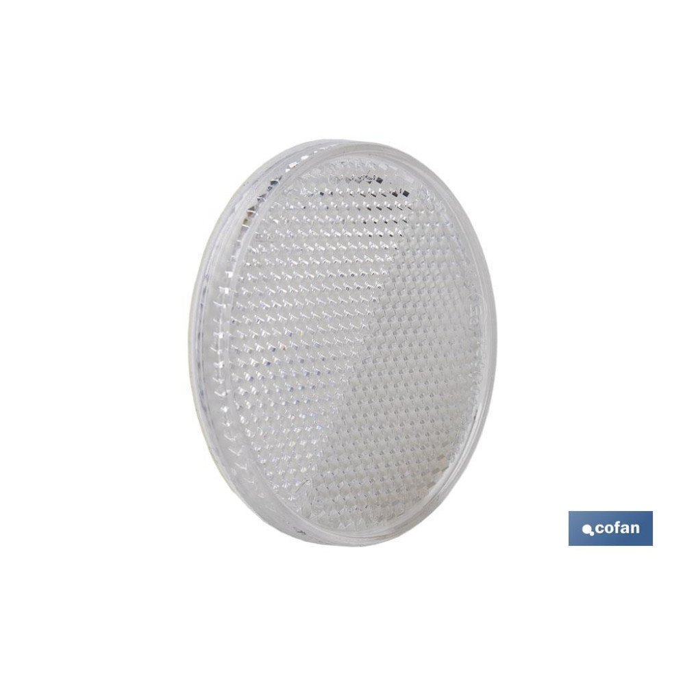 CATADIÓPTRICO REDONDO BLANCO Ø 60 MM ADHESIVO (PACK: 1 UDS)