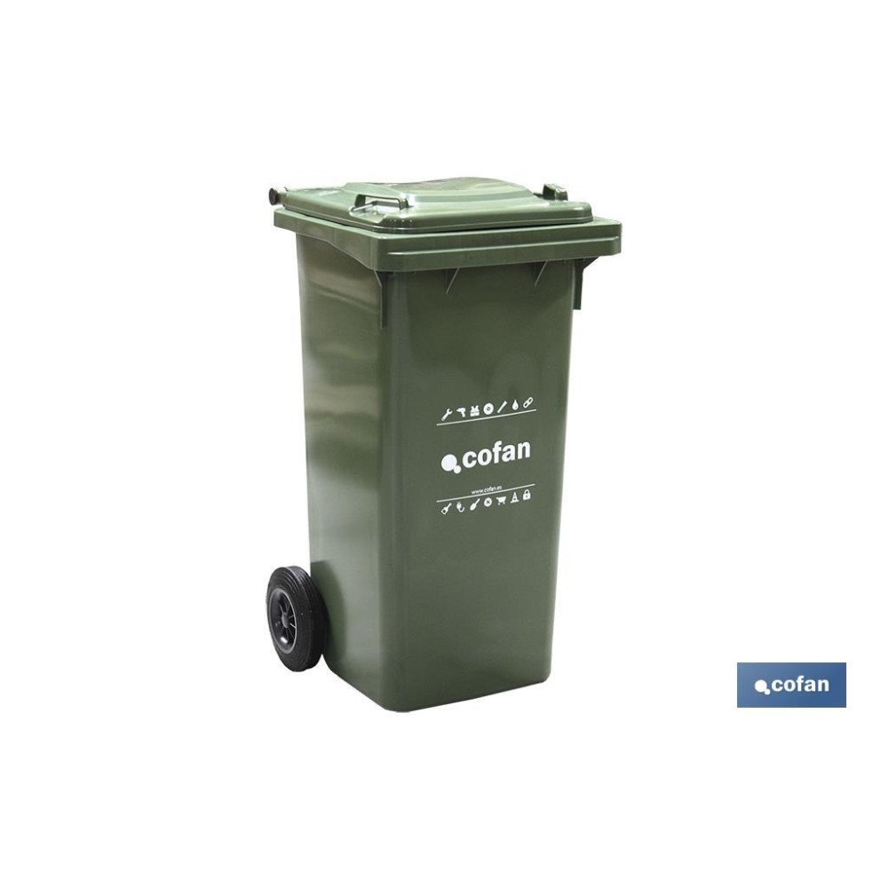 CONTENEDOR 2 RUEDAS 120 LITROS COLOR AMARILLO (PACK: 1 UDS)