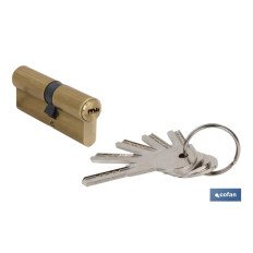 CILINDRO DE SEGURIDAD DE LATÓN 30/40 - LEVA LARGA (PACK: 1 UDS)