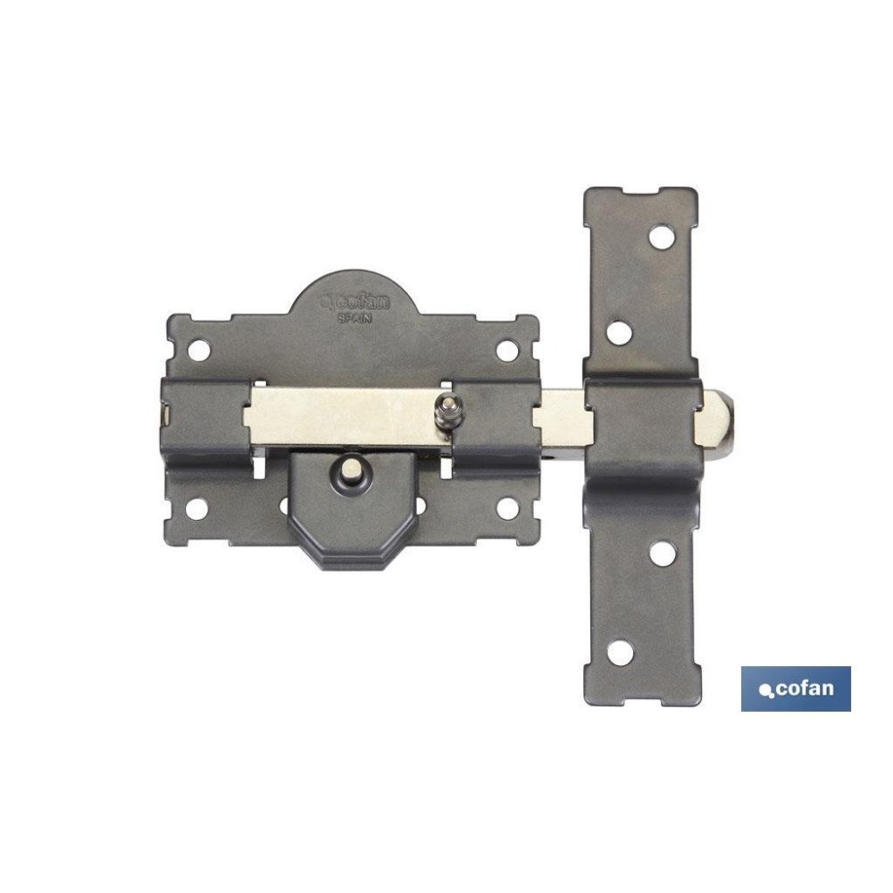 CERROJO BOTON/LLAVE PINTADO GRIS R/105-50mm Igualados (PACK: 1 UDS)