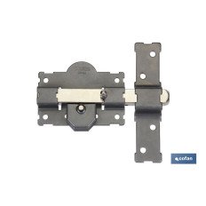 CERROJO BOTON/LLAVE PINTADO GRIS R/105-70mm Igualados (PACK: 1 UDS)