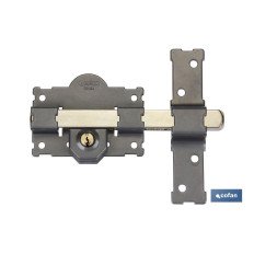 CERROJO LLAVE/LLAVE PINTADO GRIS L/105-50mm Igualados (PACK: 1 UDS)